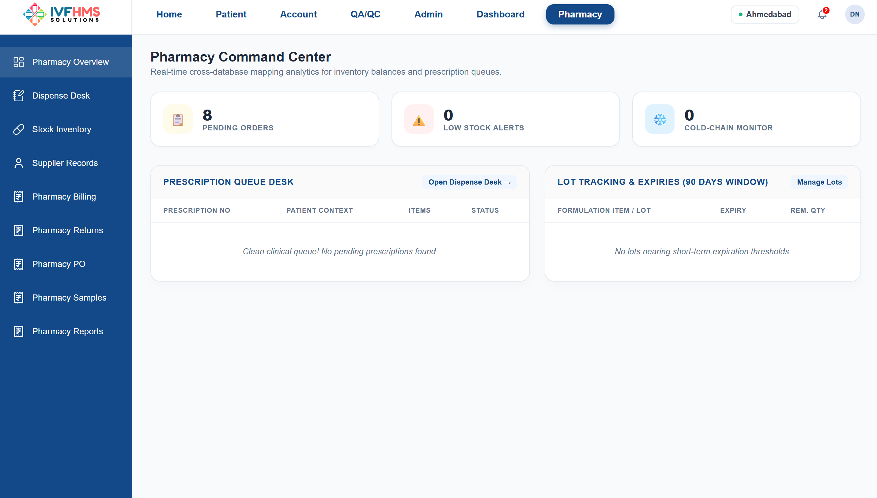 Patient Mangement Interface